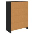 vidaXL Servírovacia skriňa Čierna 66 x 34,5 x 92 cm Kompozitné drevo
