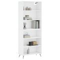 vidaXL Vysoká skrinka biela 69,5x32,5x180 cm kompozitné drevo