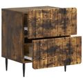vidaXL Nočný stolík 2 ks Dymový dub 43 x 34,5 x 49,5 cm