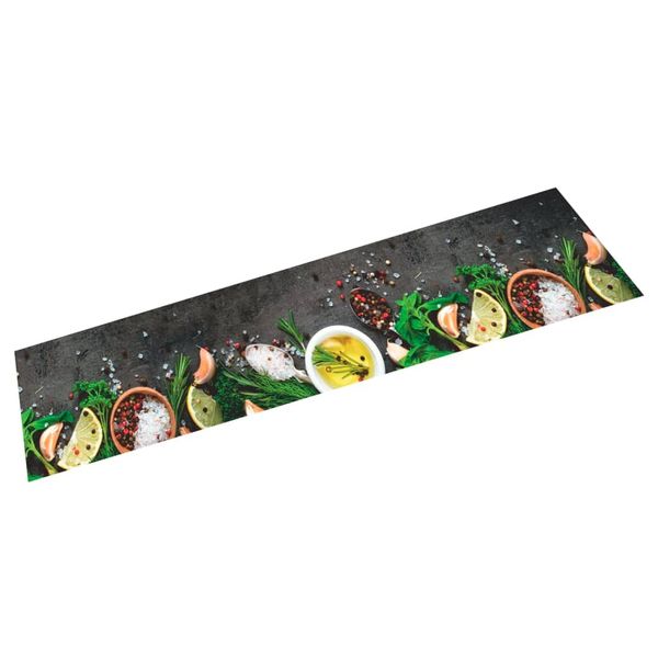 vidaXL Kuchynský koberec umývateľný koreniny 60x300 cm zamat