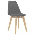 vidaXL 5-dielna jedálenská súprava sivá