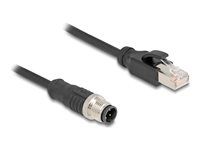 M12 Cable D-coded 4 pin male to RJ45 mal