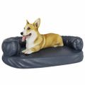 vidaXL Ergonomický penový matrac pre psa tmavomodrý 88x65cm umelá koža