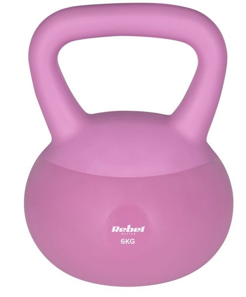 Kettlebell Soft Vinylový 6 kg REBEL ACTIVE RBA-2333-06