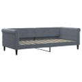 vidaXL Denná posteľ tmavosivá 90x200 cm zamat