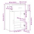 vidaXL Komoda čierna 60x30x84 cm kompozitné drevo