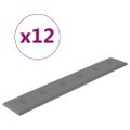 vidaXL Nástenné panely 12 ks sivé 90x15 cm umelá koža 1,62 m²