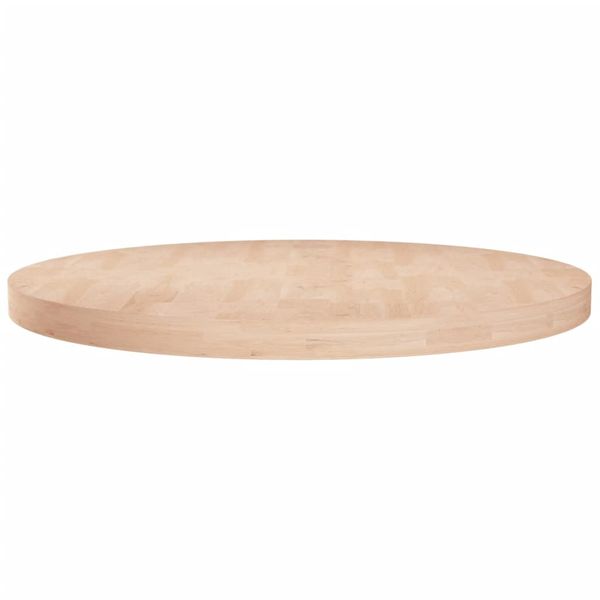 vidaXL Okrúhla stolová doska Ø80x4 cm neošetrený dubový masív