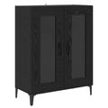 vidaXL Highboard Čierny dub 69,5 x 34 x 180 cm Kompozitné drevo