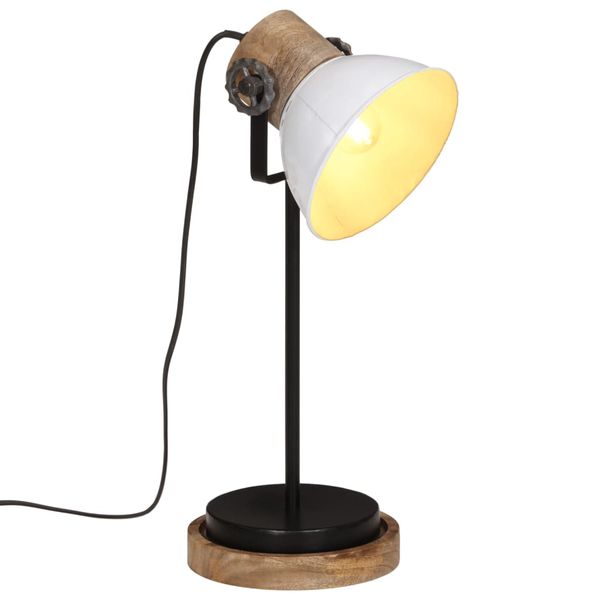 vidaXL Stolová lampa 25 W biela 17x17x50 cm E27