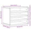 vidaXL Organizér na stôl čierny 36x26x29,5 cm kompozitné drevo