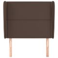 vidaXL Čelo postele so záhybmi hnedé 93x23x118/128 cm umelá koža