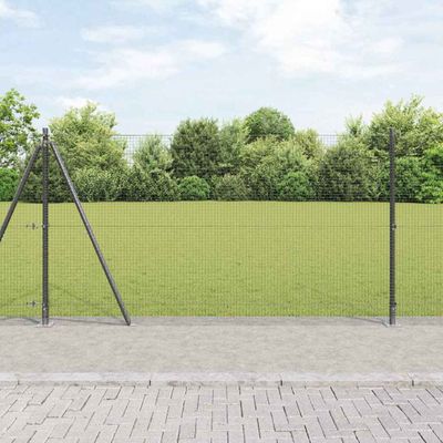 vidaXL Vonkajší zváraný drôtový plot s betónovým základom 50 x 1,2 m