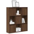 vidaXL Knižnica hnedý dub 89x24x101,5 cm kompozitné drevo