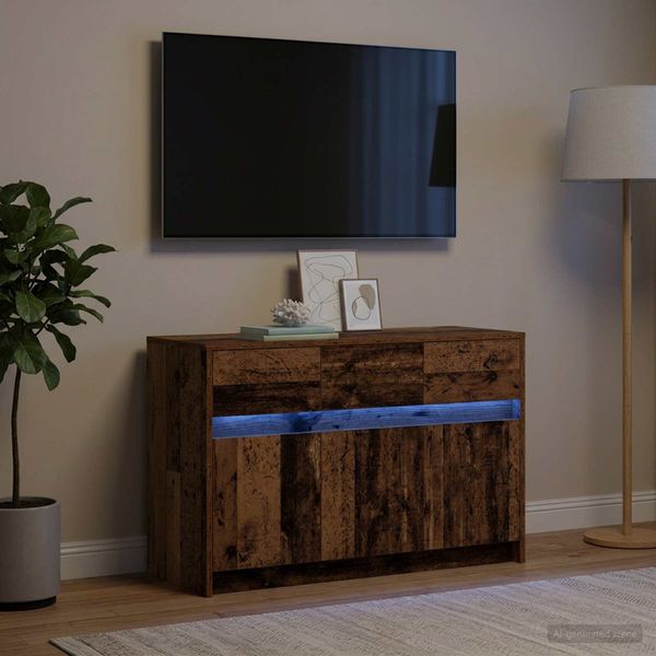 vidaXL TV skrinka 91 x 34 x 61 cm Staré drevo Kompozitné drevo