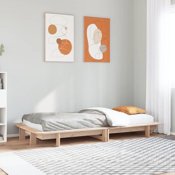 vidaXL Posteľ bez matraca 75x190 cm masívna borovica