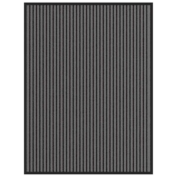 VidaXL Rohožka Stripe Black and Grey 90x120 cm