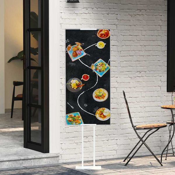 vidaXL Stánky na výstavy Biela 30 x 23,5 x 210 cm Oceľ