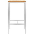 vidaXL Barový stôl 60x60x105 cm akáciový masív a nehrdzavejúca oceľ