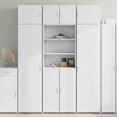 vidaXL Vysoká skrinka biela 70x42,5x185 cm kompozitné drevo