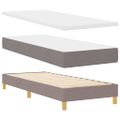 vidaXL Posteľ s pružinovým rámom Sivohnedá 80 x 200 cm látka