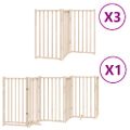 vidaXL Brána pre psa s dverami skladacia 15panely 750cm topoľové drevo