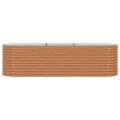 vidaXL Zvýšený záhon Hnedá 320 x 80 x 81 cm Oceľ