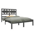 vidaXL Posteľný rám sivý masívne borovicový masív 140x190 cm