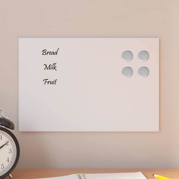 vidaXL Nástenná magnetická tabuľa biela 30x20 cm tvrdené sklo