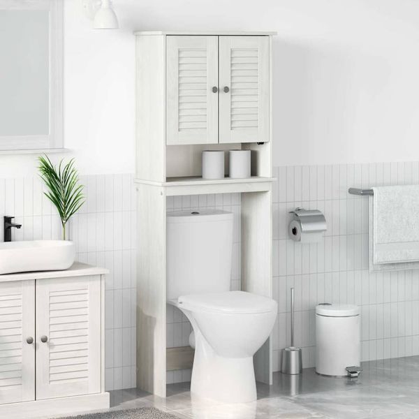 vidaXL Toaletná skriňa VIGO Biela a antik biela 60 x 27 x 161 cm