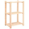vidaXL Regály s 3 policami 5 ks 60x38x90 cm borovicový masív 150 kg