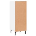 vidaXL Komoda biela 34,5x34x90 cm spracované drevo