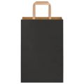 vidaXL Papierové tašky 250 ks s rúčkami, čierna, 21x11x31 cm