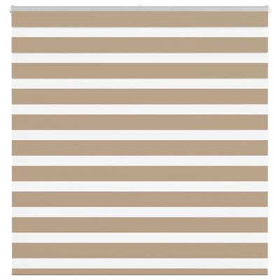 vidaXL Zebrová roleta pieskovo hnedá 145x100 cm šírka látky 140,9 cm polyester