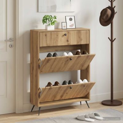 vidaXL Skriňa na topánky BREDA 78 x 24 x 103 cm Kompozitné drevo