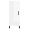 vidaXL Komoda lesklá biela 34,5x34x90 cm spracované drevo