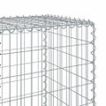 vidaXL Gabiónový kôš s krytom 1000x50x150 cm pozinkované železo
