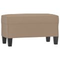 vidaXL Lavička kapučínová 70x35x41 cm umelá koža