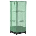 vidaXL Záhon s krytom na skleník ratanový vzhľad 40x40x123 cm