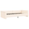 vidaXL Pohovka s matracom a USB krémová látková 90x200 cm