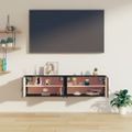 vidaXL Nástenné skrinky 2 ks čierne 60x30x30 cm masívna borovica