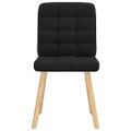 vidaXL Jedálenské stoličky 2 ks čierne látkové
