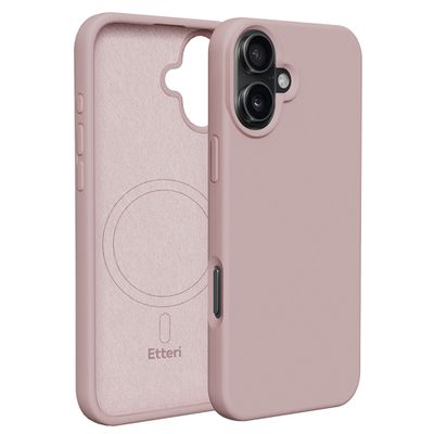 Puzdro Etteri Silicone Mag pre iPhone 16 Plus 6,7" svetloružové