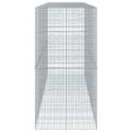 vidaXL Gabiónový kôš s krytom 400x100x200 cm pozinkované železo