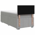 vidaXL Posteľ boxspring s matracom Svetlosivá 80 x 200 cm Látka