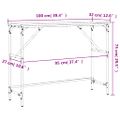 vidaXL Konzolový stolík dymový dub 100x32x75 cm kompozitné drevo