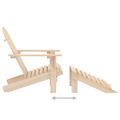 vidaXL Záhradná stolička Adirondack, otoman a stolík jedľový masív
