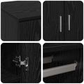 vidaXL Highboard 80 x 39 x 178 cm Kompozitné drevo Čierny dub