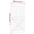 vidaXL Posuvné dvere 100 x 210 cm Prírodná a biela