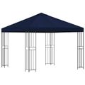 vidaXL Altánok 3 x 3 m Modrá Polyester a oceľ 190 gsm